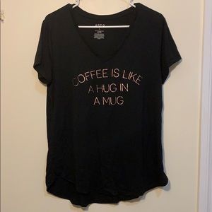 Rose gold and black coffee t-shirt